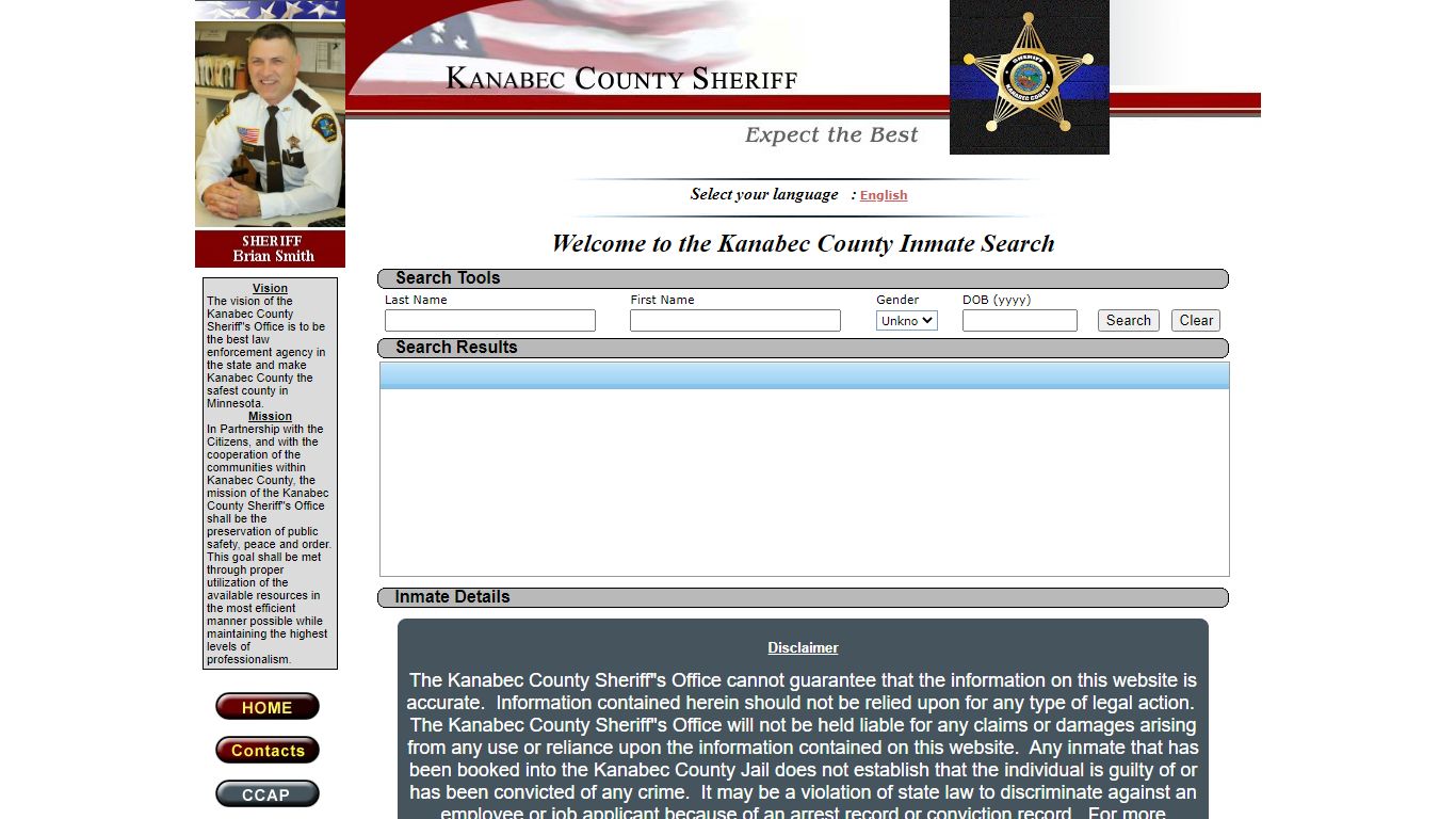 :: Kanabec County :: Inmate Locator