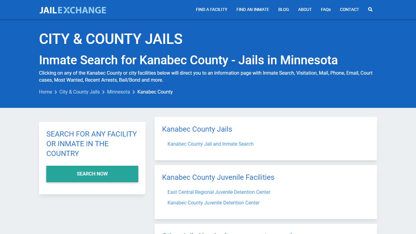 Inmate Search for Kanabec County | Jails in Minnesota - Jail Exchange